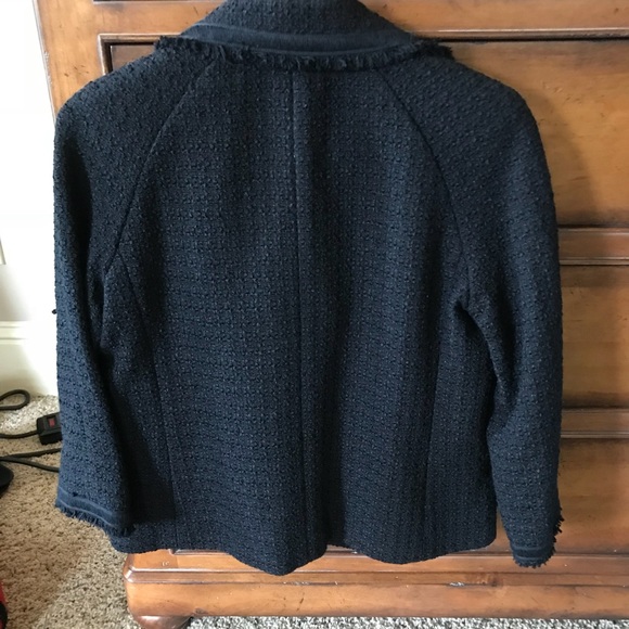 Talbots black tweed jacket size 6 - Picture 2 of 5